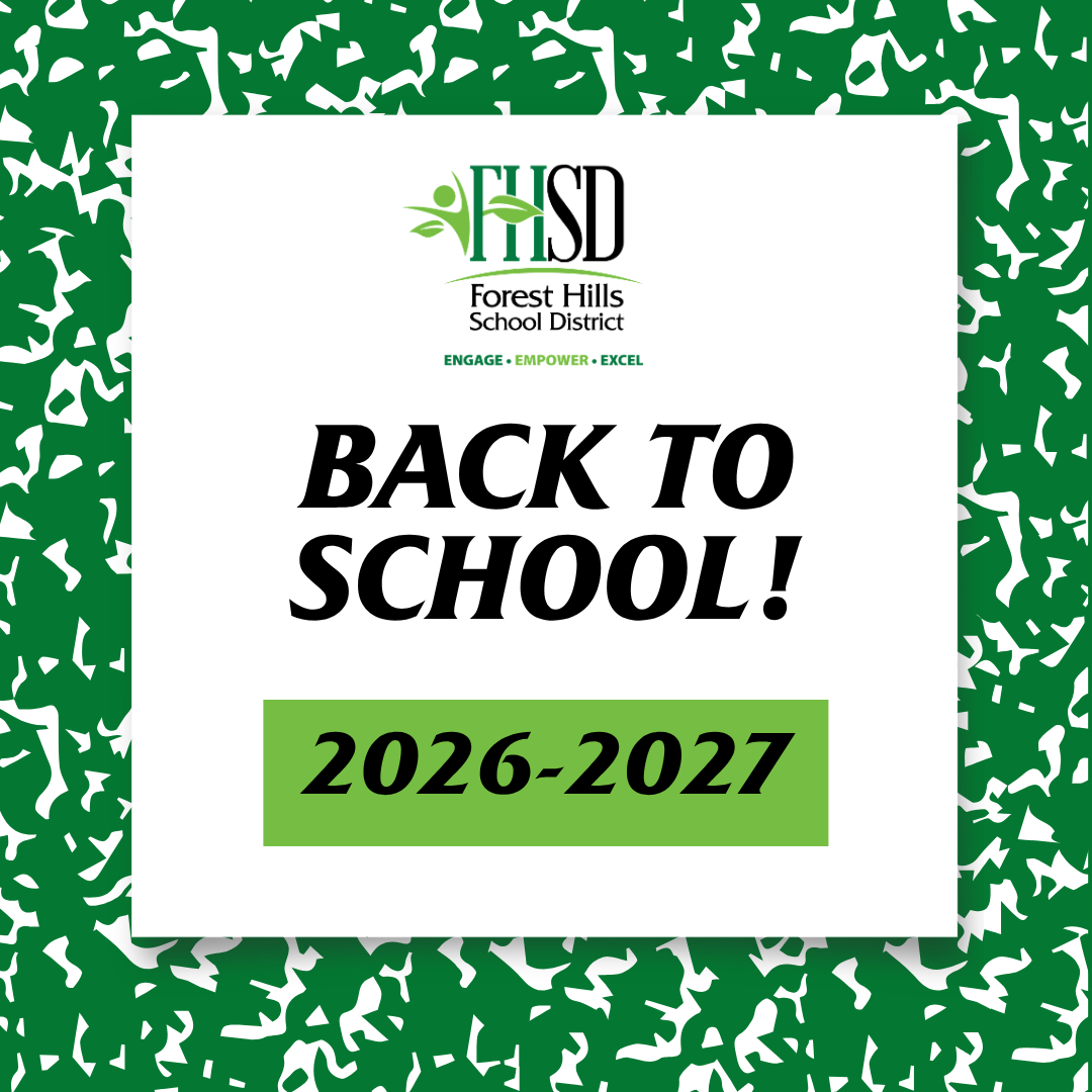 article cover graphic that with the FHSD logo that says "Back to school! 2026-2027"